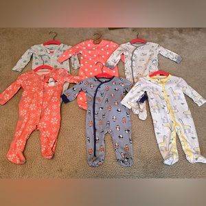6-pack Baby Sleep & Play pajamas (size 3-6m)